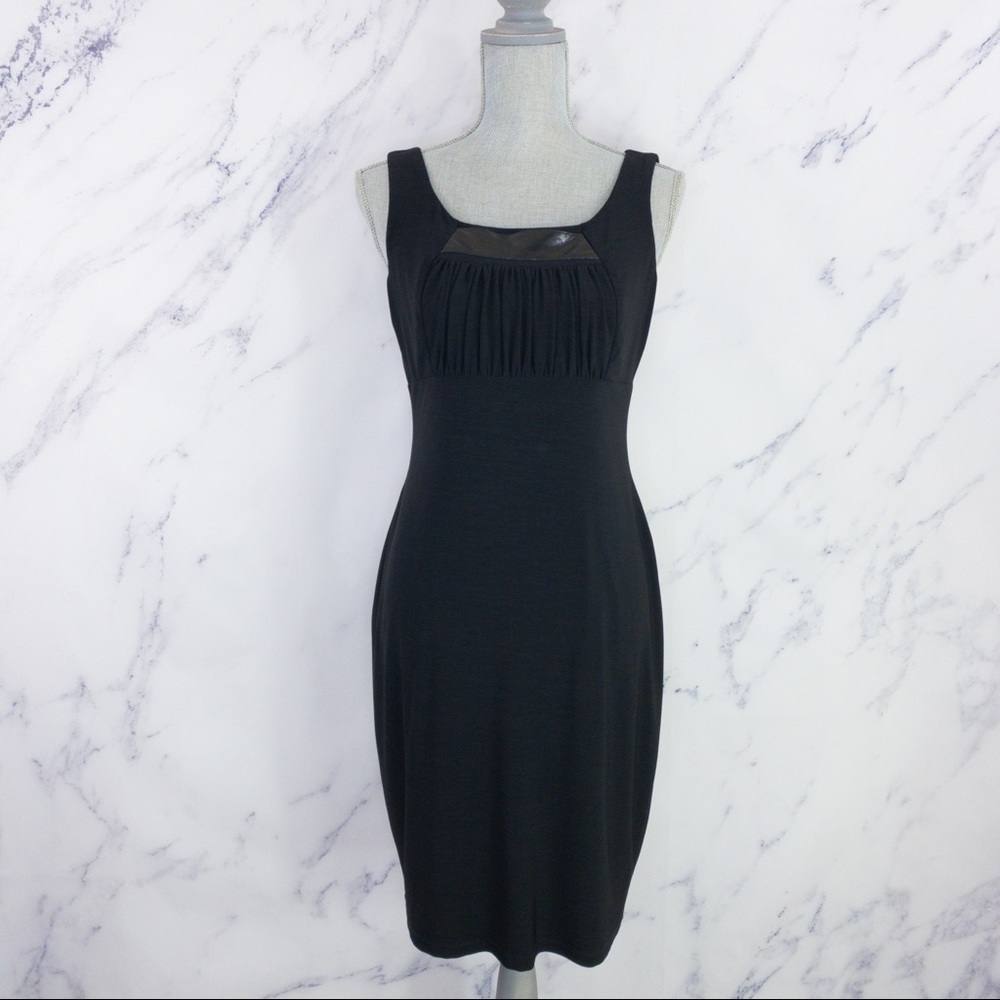 David Meister | Black Sleeveless Sheath Dress